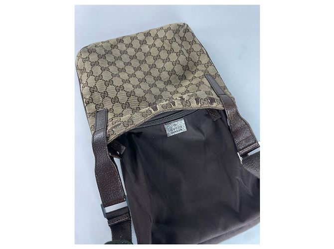 Vintage Gucci Multiway Monogram Tasche Beige Braun - Ansicht 4