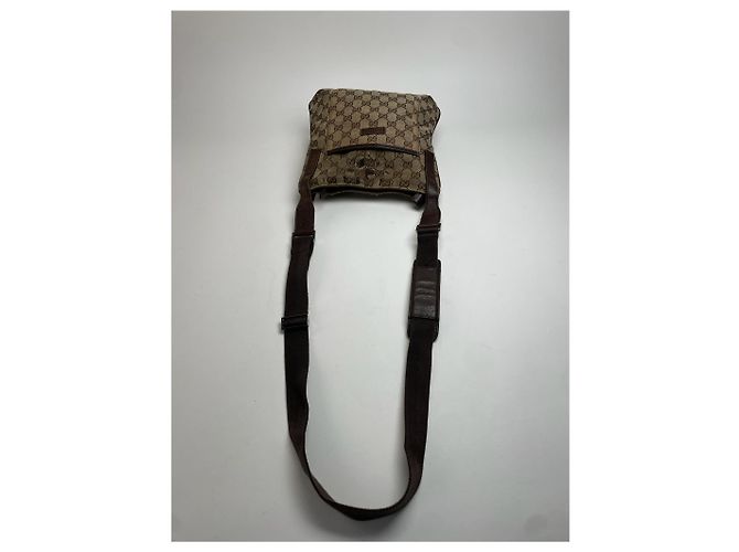 Vintage Gucci Multiway Monogram Tasche Beige Braun - Ansicht 8