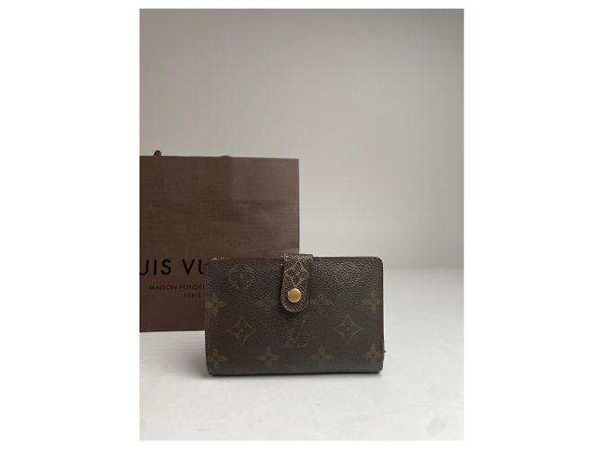 Vintage Louis Vuitton Leather Monogram Wallet Brown - view 8