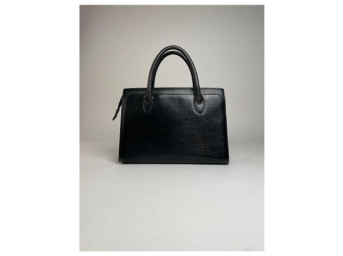 Vintage Courreges Lederhandtasche schwarz - Ansicht 10
