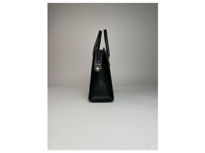Vintage Courreges Lederhandtasche schwarz - Ansicht 11