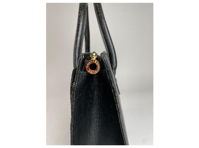 Vintage Courreges Lederhandtasche schwarz - Ansicht 7