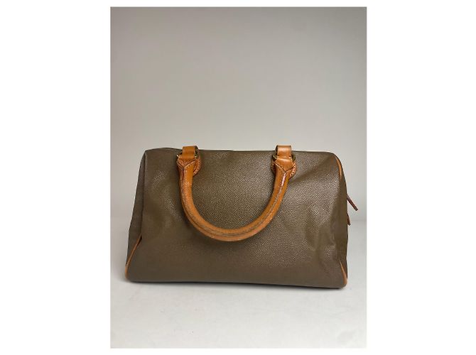 Vintage Courreges Lederhandtasche braun - Ansicht 2