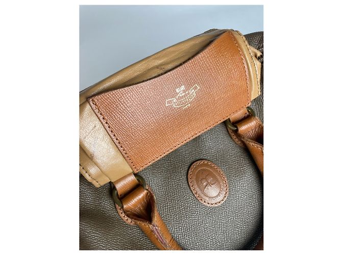 Vintage Courreges Lederhandtasche braun - Ansicht 3