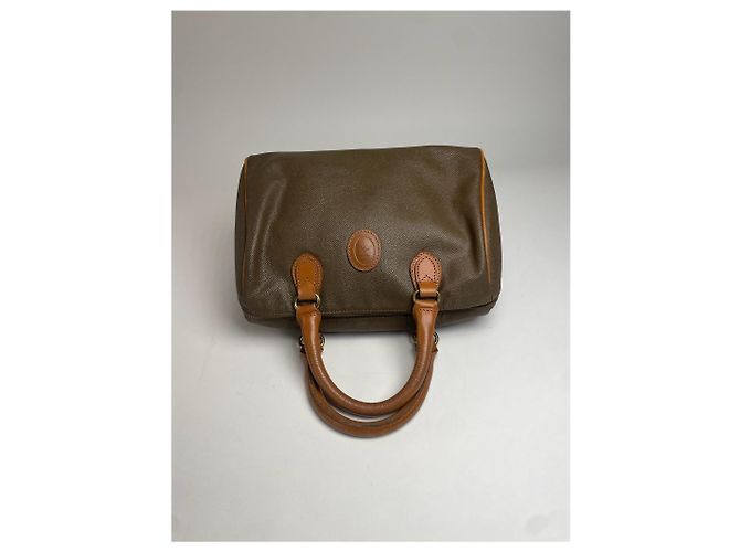 Vintage Courreges Lederhandtasche braun - Ansicht 4