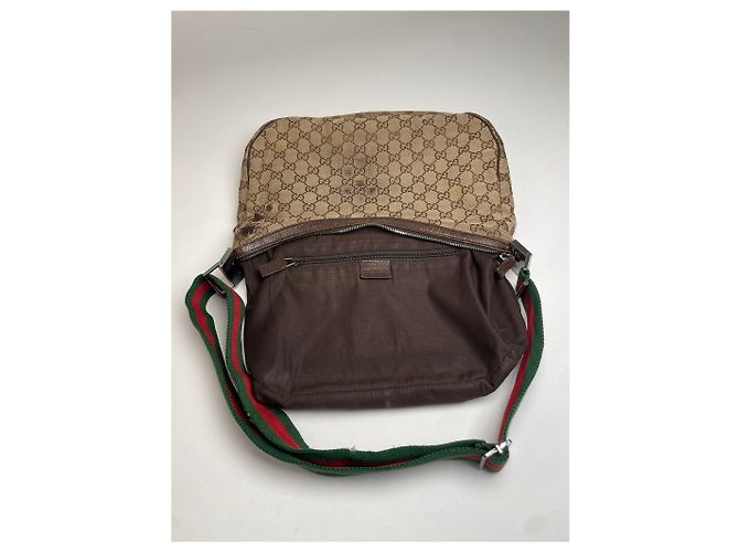 Vintage Gucci Croissant Multiway Monogram Tasche beige braun - Ansicht 3