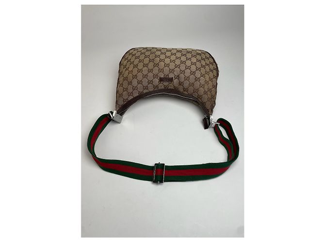 Vintage Gucci Croissant Multiway Monogram Tasche beige braun - Ansicht 7