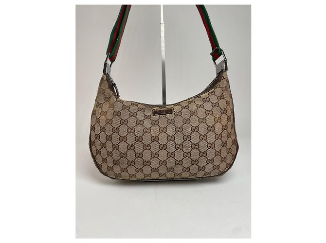 Vintage Gucci Croissant Multiway Monogram Tasche beige braun - Ansicht 9