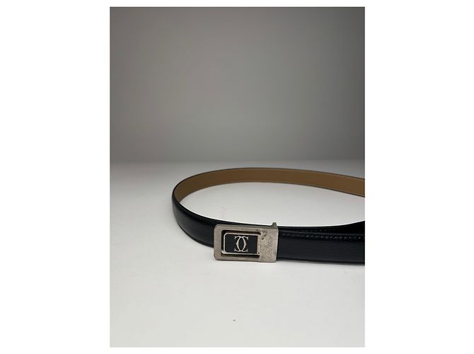 Vintage Cartier Ledergürtel schwarz - Ansicht 2