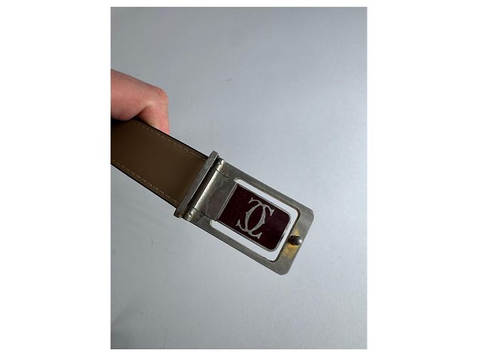 Vintage Cartier Ledergürtel schwarz - Ansicht 4