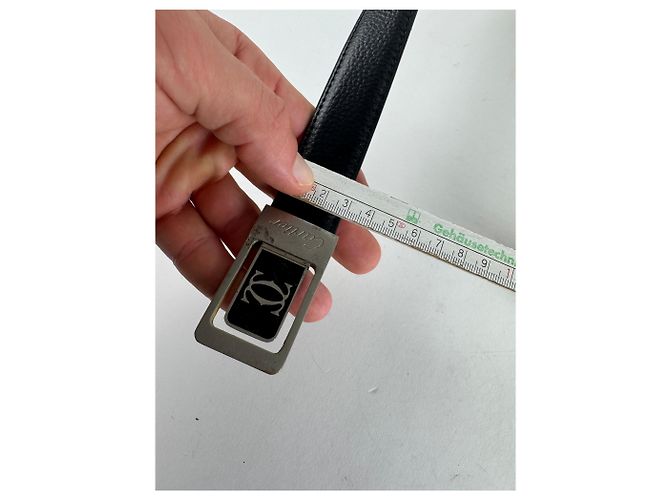 Vintage Cartier Ledergürtel schwarz - Ansicht 7