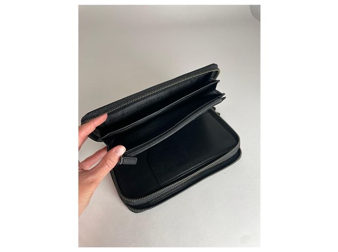 Clutch in pelle vintage Givenchy nera Nero - vista 3