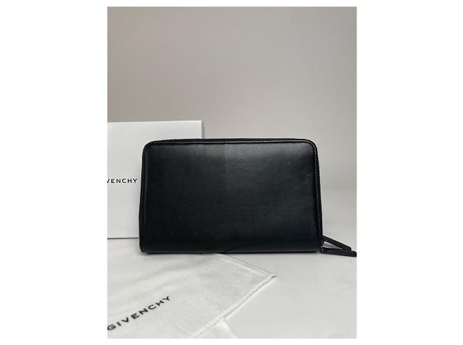 Clutch in pelle vintage Givenchy nera Nero - vista 9