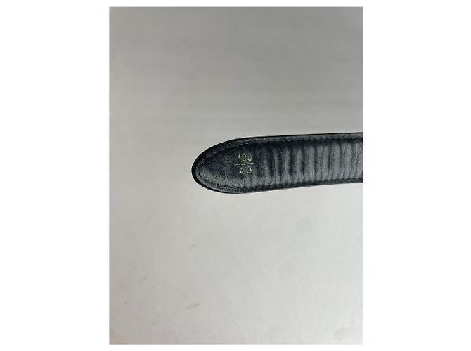 Vintage Gucci GG Ledergürtel schwarz - Ansicht 3