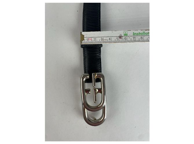 Vintage Gucci GG Ledergürtel schwarz - Ansicht 6