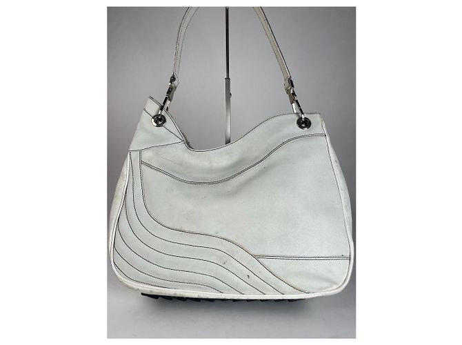 Vintage Etro Lederhandtasche Weiß - Ansicht 10