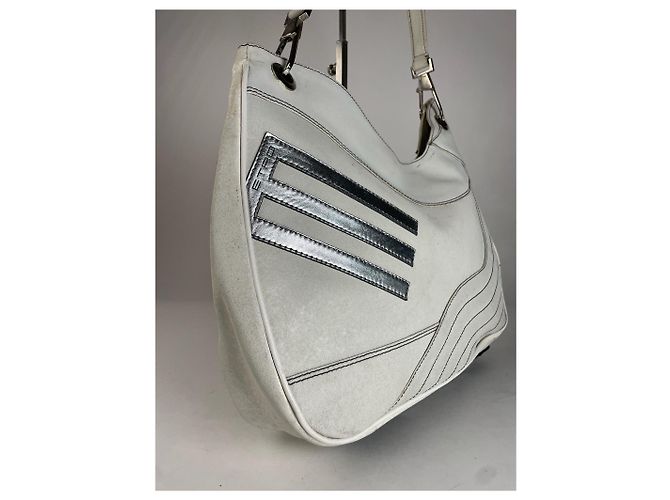 Vintage Etro Lederhandtasche Weiß - Ansicht 12