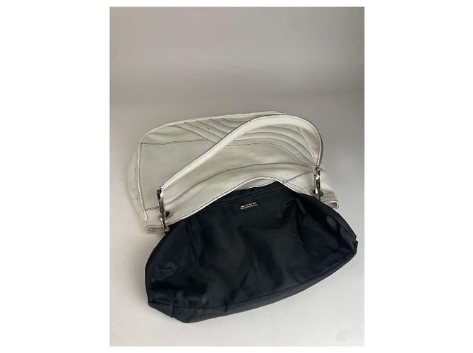 Vintage Etro Lederhandtasche Weiß - Ansicht 3