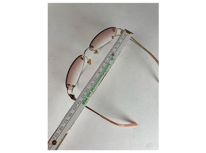 Céline Vintage Celine Paris Randlose Sonnenbrille Rosa Pink - Ansicht 7