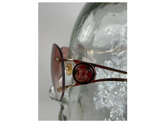 Céline Vintage Celine Paris Randlose Sonnenbrille Rosa Pink - Ansicht 9