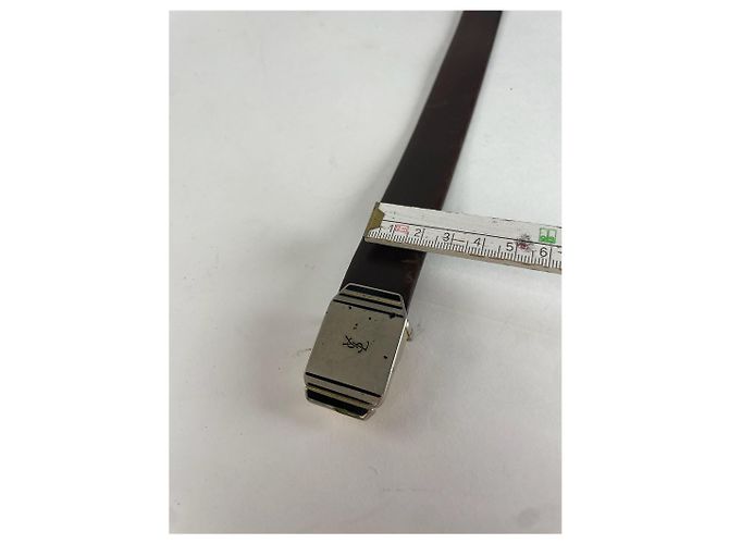 Vintage Yves Saint Laurent Ledergürtel braun - Ansicht 3
