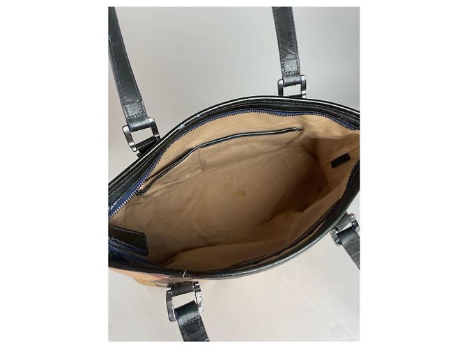 Vintage Burberry Nova Check Lederhandtasche Beige - Ansicht 3