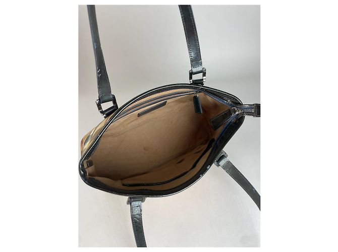 Vintage Burberry Nova Check Lederhandtasche Beige - Ansicht 5