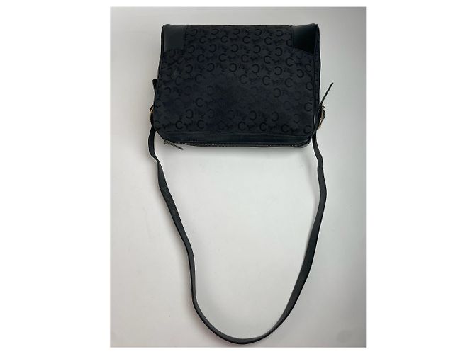 Céline Vintage Celine Macadam Monogram Ledertasche Schwarz - Ansicht 5