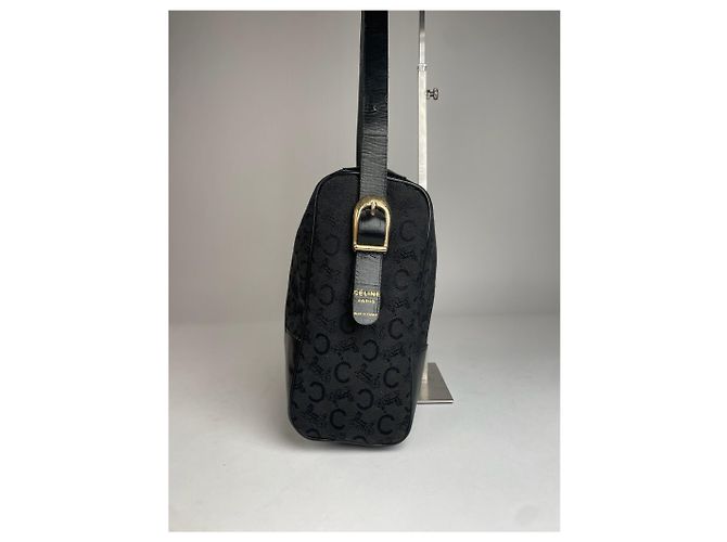 Céline Vintage Celine Macadam Monogram Ledertasche Schwarz - Ansicht 6