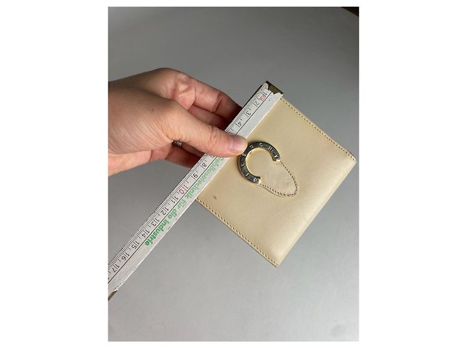 Portafoglio in pelle vintage Givenchy beige - vista 10