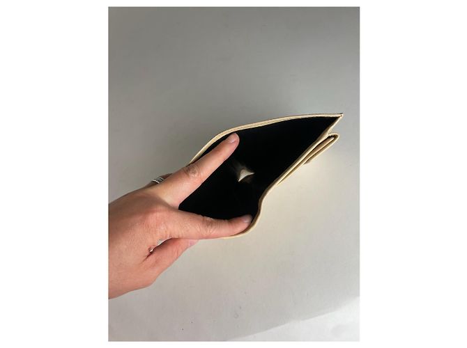 Portafoglio in pelle vintage Givenchy beige - vista 3