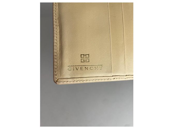 Portafoglio in pelle vintage Givenchy beige - vista 4