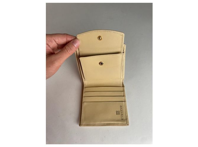Portafoglio in pelle vintage Givenchy beige - vista 5