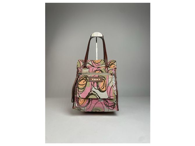 Vintage Marni mehrfarbige abstrakte Handtasche Mehrfarben - Ansicht 6