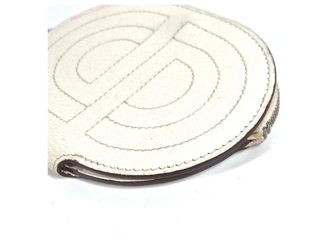 Estuche para tarjetas de visita Hermès en cuero blanco - vista 3