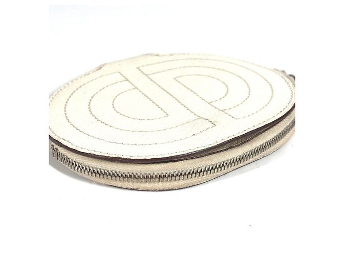 Estuche para tarjetas de visita Hermès en cuero blanco - vista 5