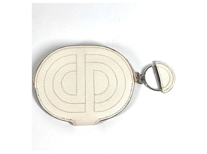 Estuche para tarjetas de visita Hermès en cuero blanco - vista 6