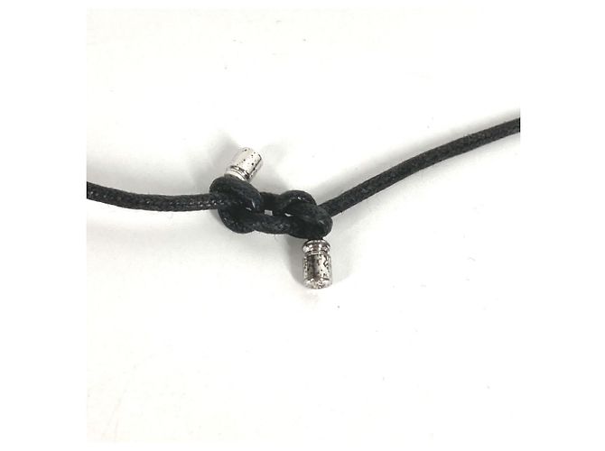 Bulgari Collana Choker in Pelle Parentesi BVLGARI Nero Argento - vista 6