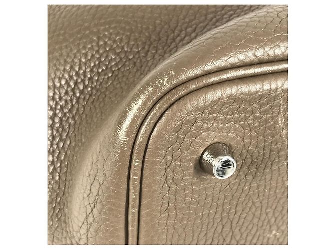 Borsa Hermès Picotin Lock MM 22 in Grigio Etoupe Marrone Taupe - vista 10