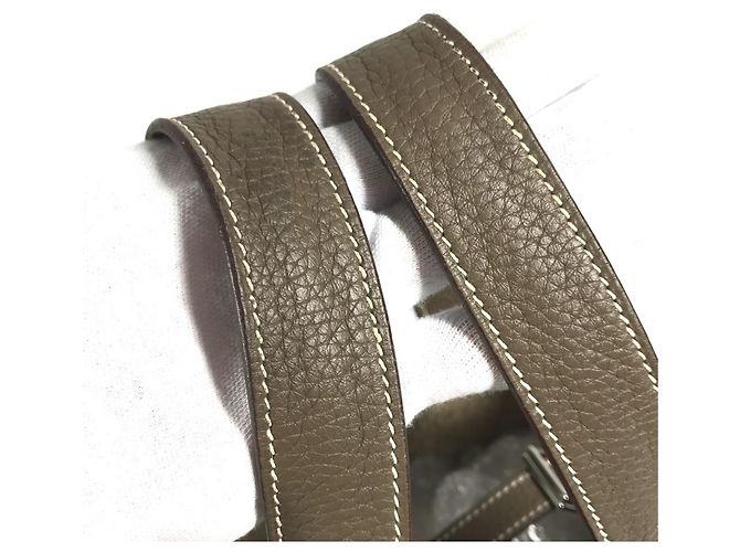 Borsa Hermès Picotin Lock MM 22 in Grigio Etoupe Marrone Taupe - vista 11