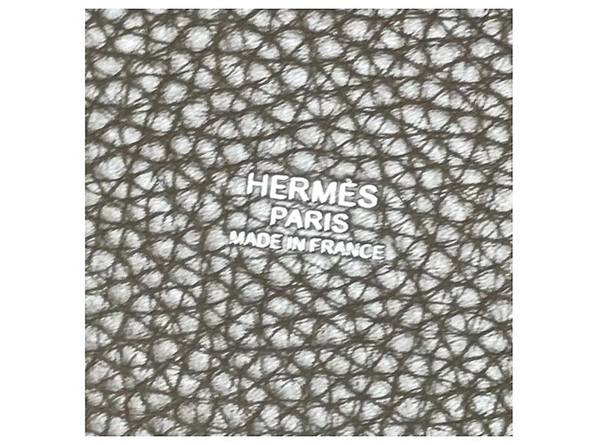Borsa Hermès Picotin Lock MM 22 in Grigio Etoupe Marrone Taupe - vista 14