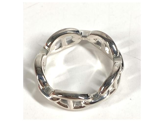 Ring Bague Chaine d'Ancre Hermès Argenté - vue 3