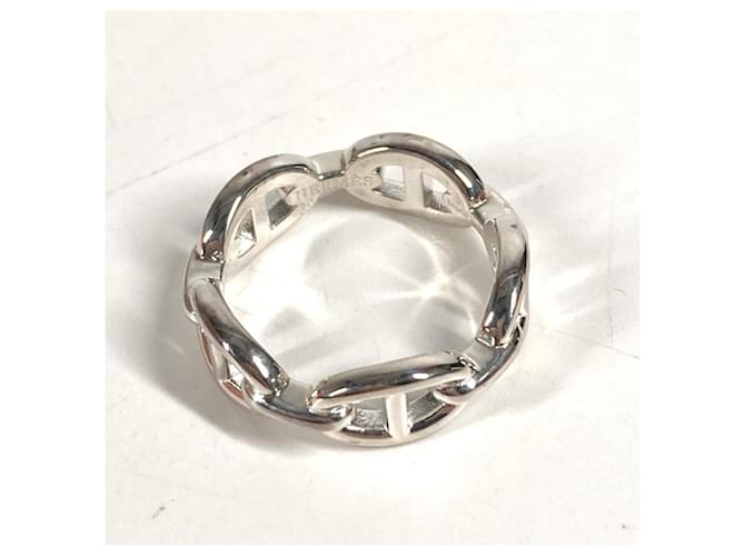 Ring Bague Chaine d'Ancre Hermès Argenté - vue 4