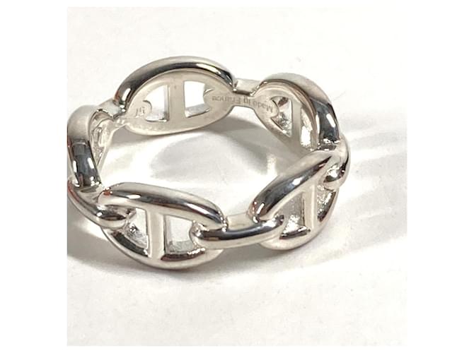 Ring Bague Chaine d'Ancre Hermès Argenté - vue 5