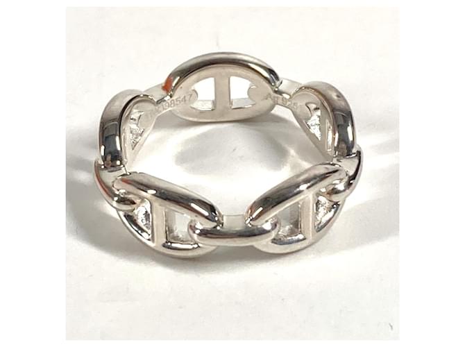 Ring Bague Chaine d'Ancre Hermès Argenté - vue 6