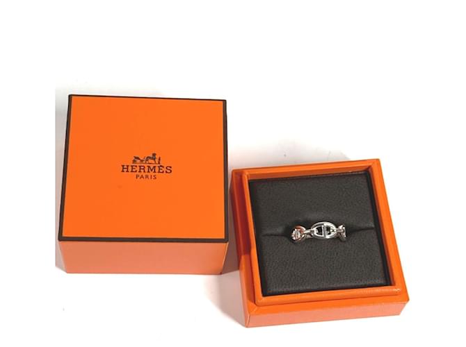 Ring Bague Chaine d'Ancre Hermès Argenté - vue 7