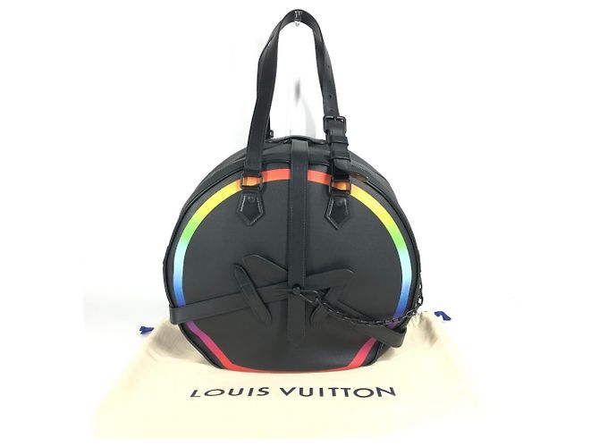 Borsa Trunk Soft Hat Taiga Rainbow Louis Vuitton Nero Grigio - vista 17