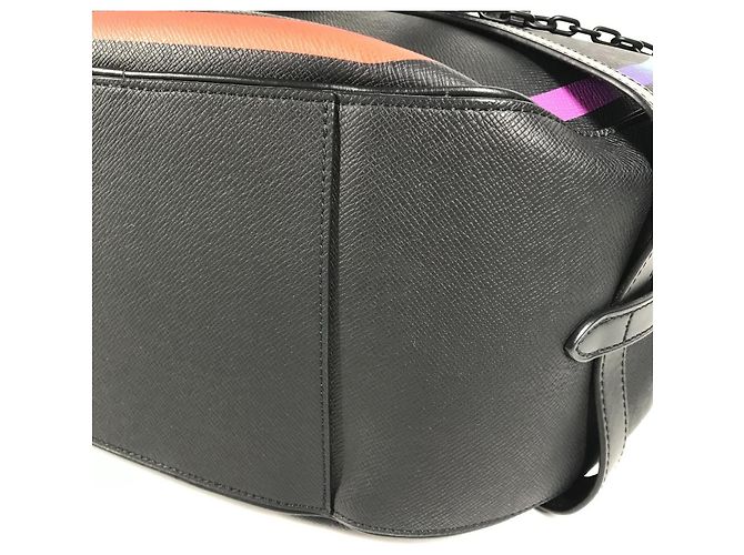 Borsa Trunk Soft Hat Taiga Rainbow Louis Vuitton Nero Grigio - vista 6