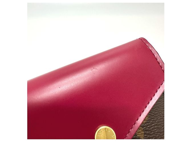 Louis Vuitton Monogram Canvas Dreifach-Brieftasche Braun Fuschia - Ansicht 13