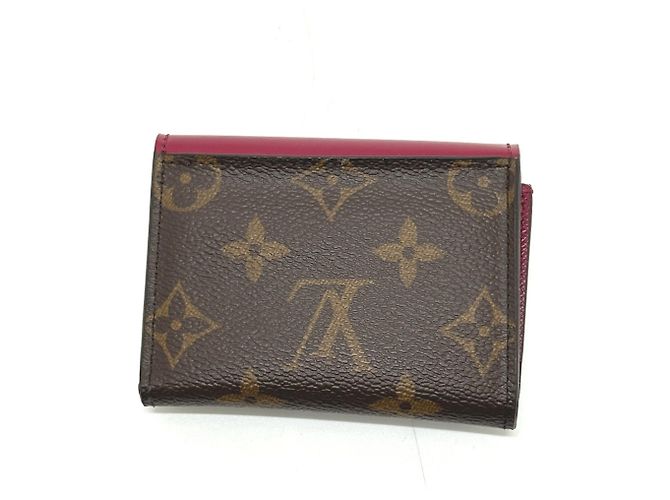 Louis Vuitton Monogram Canvas Dreifach-Brieftasche Braun Fuschia - Ansicht 2